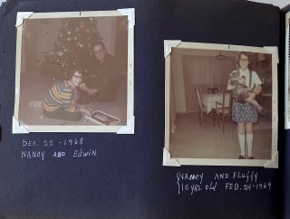 FATHER & DAUGHTER ANNOTATED PHOTO ALBUMS OF THEIR YOUNG LIVES. 1940s - 1960s