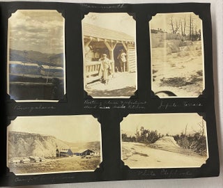 TRAVEL PHOTO ALBUM EARLY 1900s - 1920s YELLOWSTONE - WASHINGTON DC - MAINE - PAN AMERICAN EXPOSITION