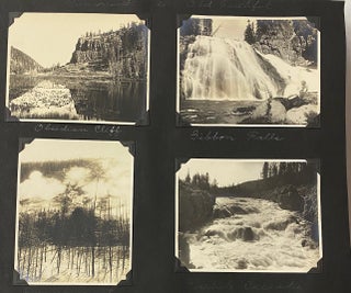 TRAVEL PHOTO ALBUM EARLY 1900s - 1920s YELLOWSTONE - WASHINGTON DC - MAINE - PAN AMERICAN EXPOSITION