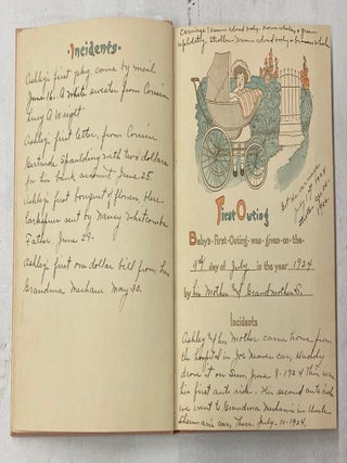 BABY BOOK DOCUMENTING THE EARLY LIFE OF A SON, ASHLEY SPAULDING BORN IN 1924