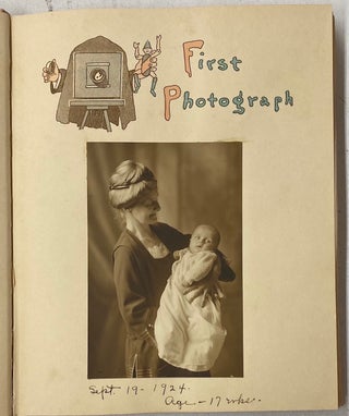 BABY BOOK DOCUMENTING THE EARLY LIFE OF A SON, ASHLEY SPAULDING BORN IN 1924