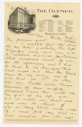 HANDWRITTEN LOVE LETTERS WINSLOW RUSSELL to WIFE EVA and FAMILY 1900-1928