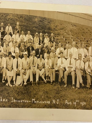 OLYMPIC PARK - MAPLEWOOD NJ AMUSEMENT PARKS CONVENTION PANORAMIC PHOTO 1931