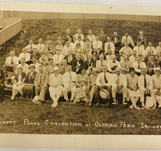 OLYMPIC PARK - MAPLEWOOD NJ AMUSEMENT PARKS CONVENTION PANORAMIC PHOTO 1931