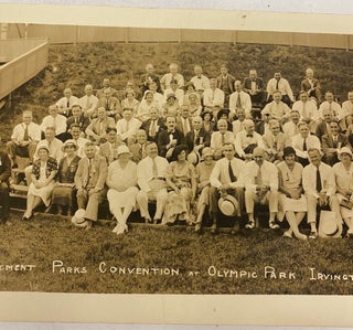 OLYMPIC PARK - MAPLEWOOD NJ AMUSEMENT PARKS CONVENTION PANORAMIC PHOTO 1931