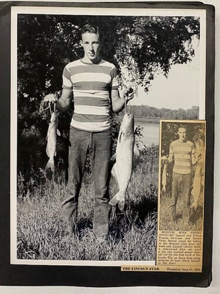 THE CORNHUSKER JOCK STURGES or BRUCE BELLAS if HE NEVER LEFT NEBRASKA - 1951 FISHING TRIP PHOTO ALBUM