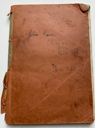 1944 CHILD'S SCHOOL NOTEBOOK of ART DRAWINGS - NYC