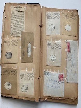 WWII VMAIL & HANDWRITTEN LETTERS SCRAPBOOK