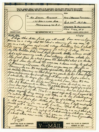 WWII VMAIL & HANDWRITTEN LETTERS SCRAPBOOK