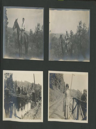 AFFECTIONATE WOMEN, OUTDOORS, SPORTS, AND COSTUMES 1910's PHOTO ALBUM