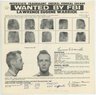 Item #50 FBI WANTED MUGSHOT NOTICE MAILERS 1961 - 1963