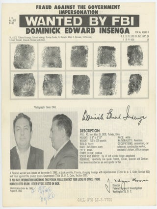 FBI WANTED MUGSHOT NOTICE MAILERS 1961 - 1963