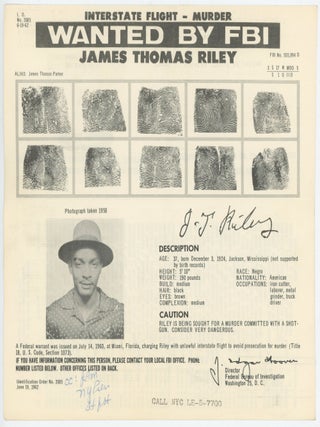 FBI WANTED MUGSHOT NOTICE MAILERS 1961 - 1963