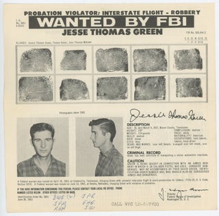 FBI WANTED MUGSHOT NOTICE MAILERS 1961 - 1963