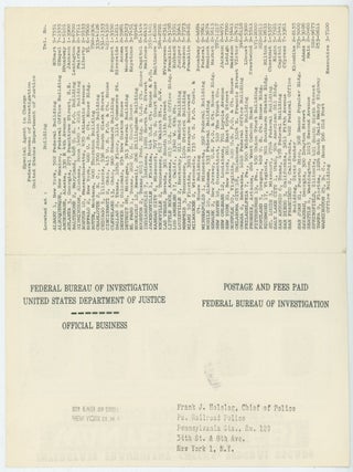 FBI WANTED MUGSHOT NOTICE MAILERS 1961 - 1963