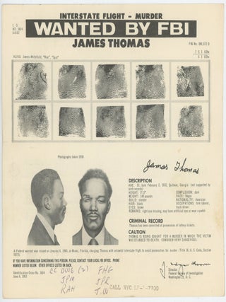 FBI WANTED MUGSHOT NOTICE MAILERS 1961 - 1963