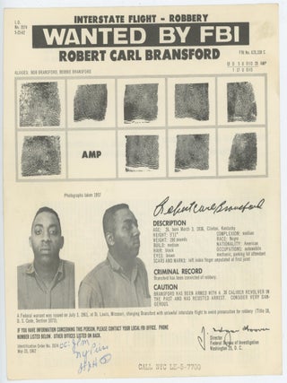 FBI WANTED MUGSHOT NOTICE MAILERS 1961 - 1963
