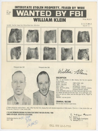FBI WANTED MUGSHOT NOTICE MAILERS 1961 - 1963
