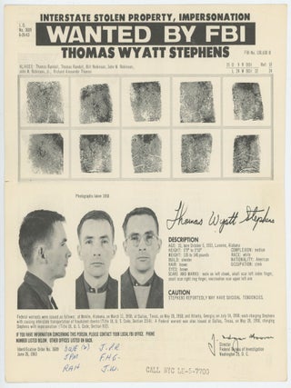 FBI WANTED MUGSHOT NOTICE MAILERS 1961 - 1963