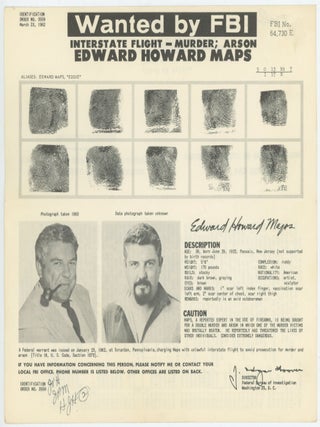 FBI WANTED MUGSHOT NOTICE MAILERS 1961 - 1963
