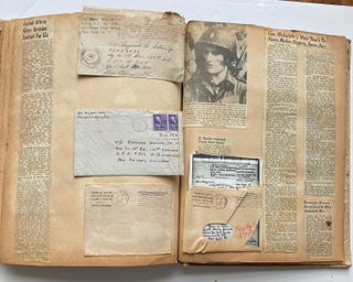 WWII SCRAPBOOK PHOTOS EPHEMERA LETTERS WRITTEN TO A SOLDIER 63rd & 80th Divisions