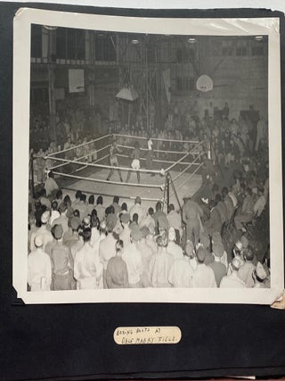 WWII SOLDIER’S PHOTO ALBUM - MAX BAER, AFRICAN AMERICAN BOXERS, DALE MABRY 1944
