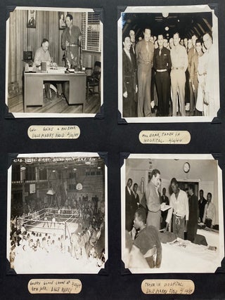 WWII SOLDIER’S PHOTO ALBUM - MAX BAER, AFRICAN AMERICAN BOXERS, DALE MABRY 1944