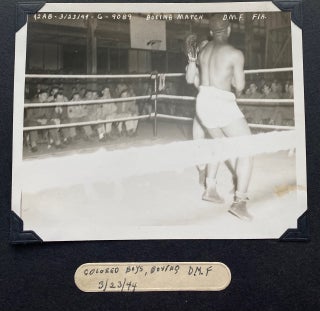 WWII SOLDIER’S PHOTO ALBUM - MAX BAER, AFRICAN AMERICAN BOXERS, DALE MABRY 1944