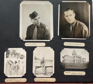 WWII SOLDIER’S PHOTO ALBUM - MAX BAER, AFRICAN AMERICAN BOXERS, DALE MABRY 1944