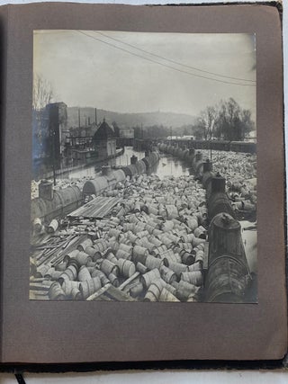 1920 AMERICAN OCCUPATION of GERMANY - RHINELAND FLOOD SCRAPBOOK and PHOTO ALBUM