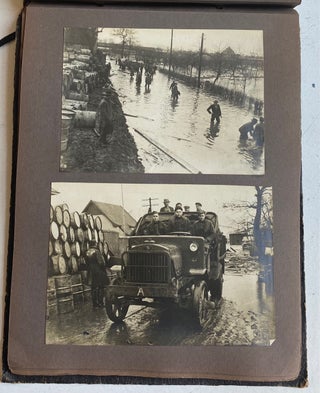 1920 AMERICAN OCCUPATION of GERMANY - RHINELAND FLOOD SCRAPBOOK and PHOTO ALBUM