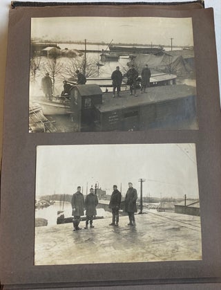 1920 AMERICAN OCCUPATION of GERMANY - RHINELAND FLOOD SCRAPBOOK and PHOTO ALBUM