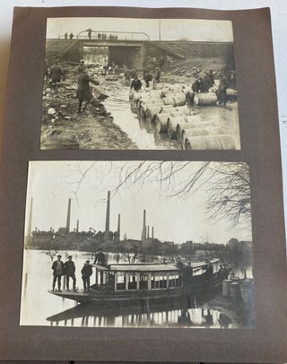 1920 AMERICAN OCCUPATION of GERMANY - RHINELAND FLOOD SCRAPBOOK and PHOTO ALBUM