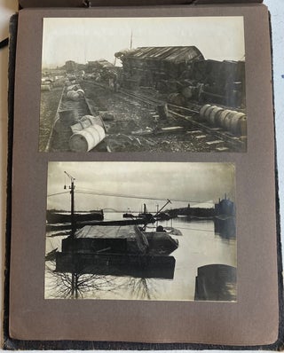 1920 AMERICAN OCCUPATION of GERMANY - RHINELAND FLOOD SCRAPBOOK and PHOTO ALBUM