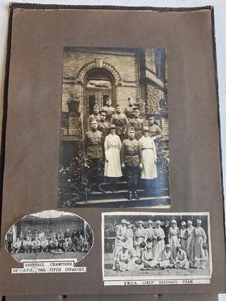 1920 AMERICAN OCCUPATION of GERMANY - RHINELAND FLOOD SCRAPBOOK and PHOTO ALBUM