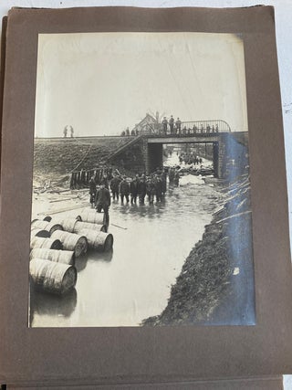 1920 AMERICAN OCCUPATION of GERMANY - RHINELAND FLOOD SCRAPBOOK and PHOTO ALBUM