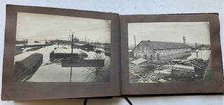 1920 AMERICAN OCCUPATION of GERMANY - RHINELAND FLOOD SCRAPBOOK and PHOTO ALBUM