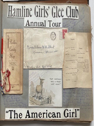 DELIGHTFUL SCRAPBOOK PHOTO ALBUM HAMLINE UNIVERSITY MINNESOTA 1918-1922