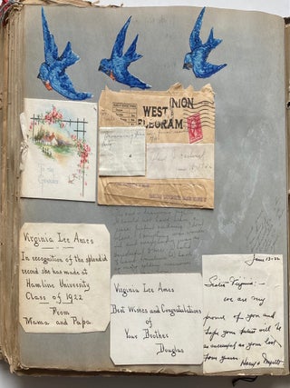 DELIGHTFUL SCRAPBOOK PHOTO ALBUM HAMLINE UNIVERSITY MINNESOTA 1918-1922