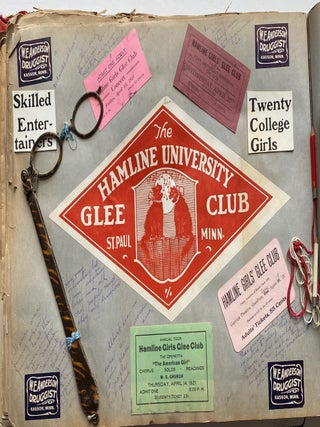DELIGHTFUL SCRAPBOOK PHOTO ALBUM HAMLINE UNIVERSITY MINNESOTA 1918-1922