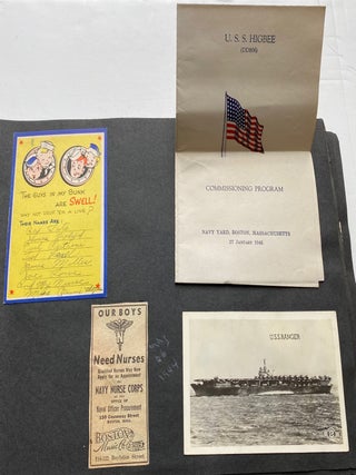 WWII NAVY NURSE ENSIGN RUTH BAYER PHOTO ALBUM SCRAPBOOK 1944-1946
