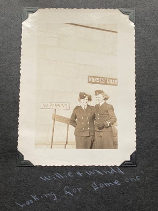 WWII NAVY NURSE ENSIGN RUTH BAYER PHOTO ALBUM SCRAPBOOK 1944-1946