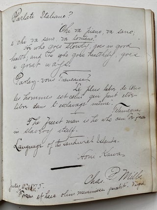 LOVELY 1870s MEMORY BOOK - AUTOGRAPH ALBUM COMPTON VILLAGE NH - DRAWINGS CALIGRAPHY