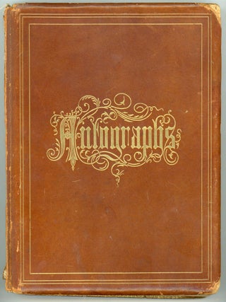 LOVELY 1870s MEMORY BOOK - AUTOGRAPH ALBUM COMPTON VILLAGE NH - DRAWINGS CALIGRAPHY