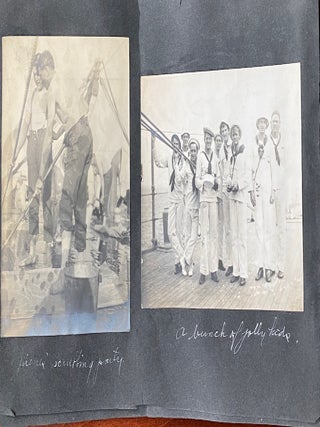 NAVAL TRAVEL PHOTO ALBUM MOSTLY 1910s