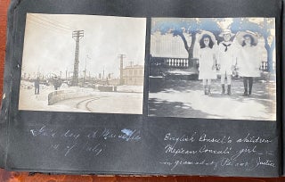 NAVAL TRAVEL PHOTO ALBUM MOSTLY 1910s