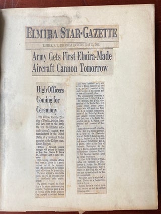 FIRST 20 MM GUN ML ELMIRA NY 1941 PRESENTATION ALBUM SCRAPBOOK