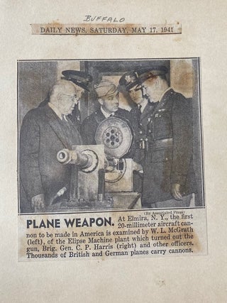FIRST 20 MM GUN ML ELMIRA NY 1941 PRESENTATION ALBUM SCRAPBOOK