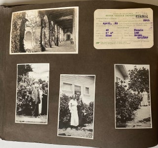 1918-1920 PROMINENT DETROIT FAMILY TRAVELS - CALIFORNIA TEXAS CANADA etc PHOTO ALBUM