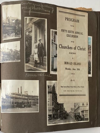 1918-1920 PROMINENT DETROIT FAMILY TRAVELS - CALIFORNIA TEXAS CANADA etc PHOTO ALBUM